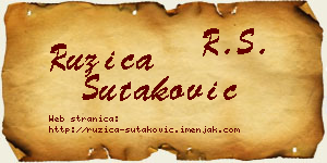 Ružica Šutaković vizit kartica